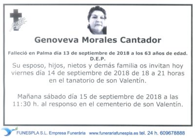 Genoveva Morales Contador  13/09/2018