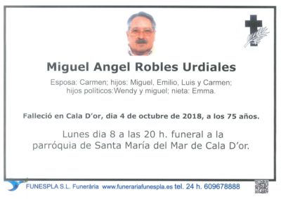 Miguel Angel Robles Urdiales   04/10/2018