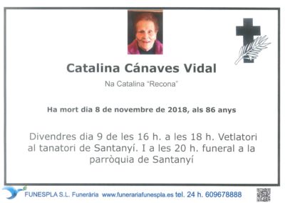 Catalina Cánaves Vidal  08/11/2018