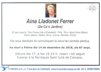 Aina Lladonet Ferrer 14-12-2018