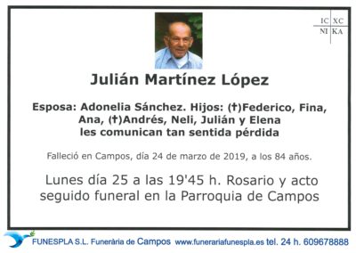 Julián Martínez López   24/03/2019