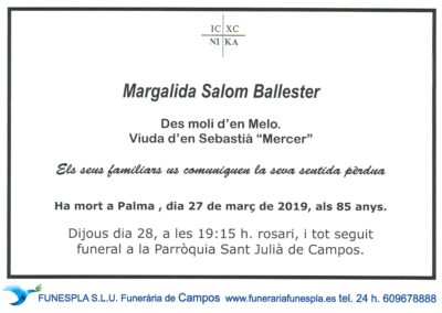 Margalida Salom Ballester  27/03/2019