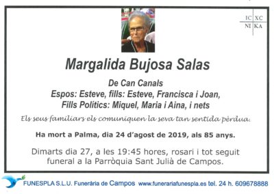 Margalida Bujosa Salas  24/08/2019