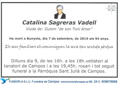 Catalina Sagreras Vadell   07/09/2019