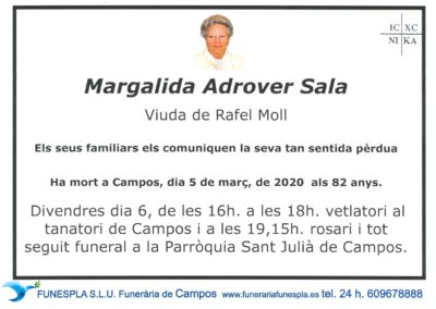 Margalida Adrover Sala  05-03-2020