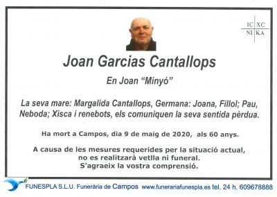 Joan Garcias Cantallops  09-05-2020