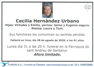 Cecelia Hernández Urbano  28-08-2020