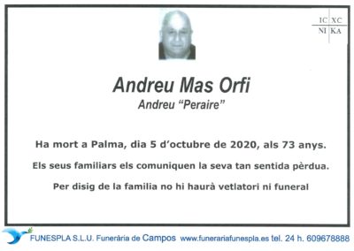 Andreu Mas Orfi   05-10-2020