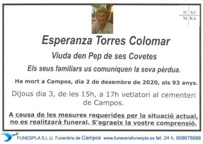 Esperanza Torres Colomar 02-12-2020