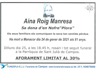 Aina Roig Manresa  24-01-2021