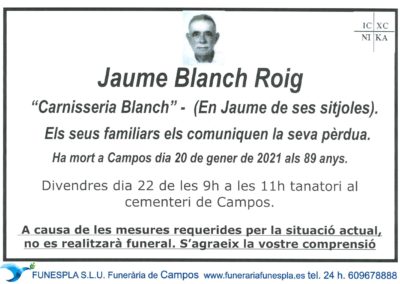 Jaume Blanch Roig   20-01-2021