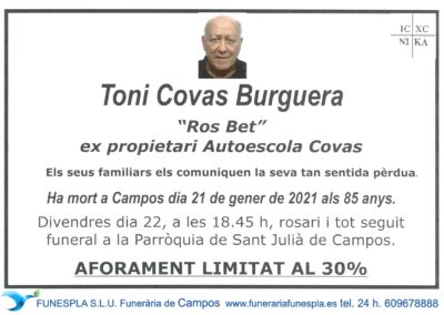 Toni Covas Burguera  21-01-2021