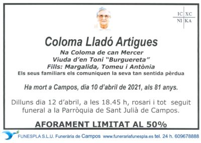 Coloma Lladó Artigues  10-04-2021