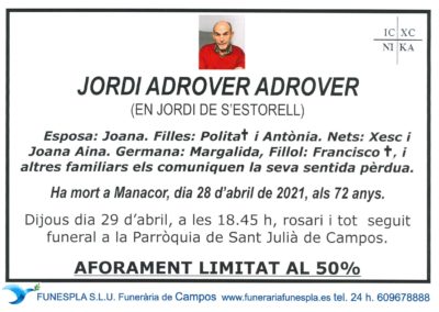 Jordi Adrover Adrover  28-04-2021