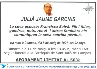 Julià Jaume Garcias 08-05-2021