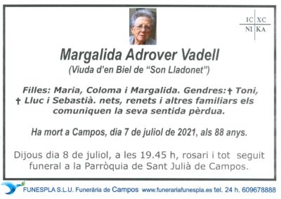 Margalida Adrover Vadell  07-07-2021