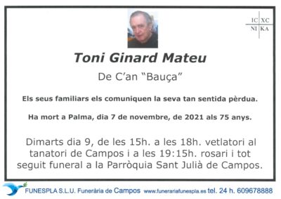 Toni Ginard Mateu 07-11-2021