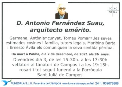 Antonio Fernández Suau  02-12-2021