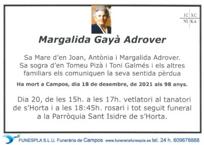 Margalida Adrover Gayá   18-12-2021