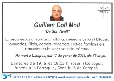 Guillem Coll Moll  17-01-2022