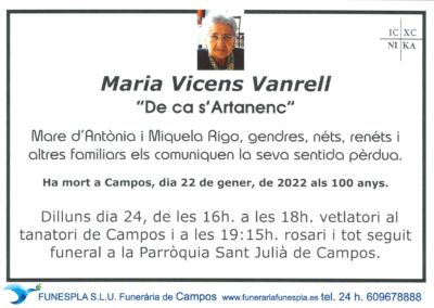 Maria Vivens Vanrell 22-01-2022