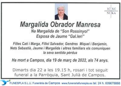 Margalida Obrador Manresa  19-03-2022