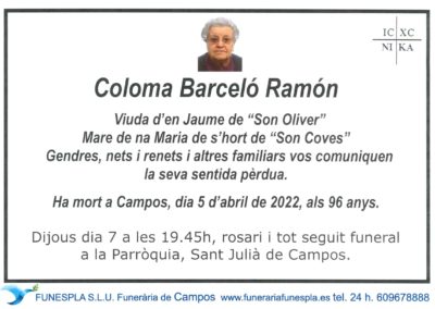 Coloma Barceló Ramón  05-04-2022