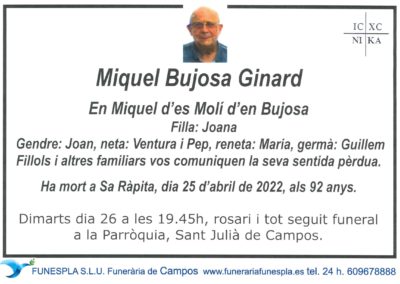 Miquel Bujosa Ginard 25-04-2022