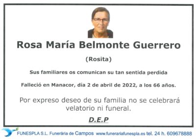 Rosa María Belmonte Guerrero  02-04-2022