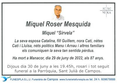 Miquel Roser Mesquida  29-06-2022