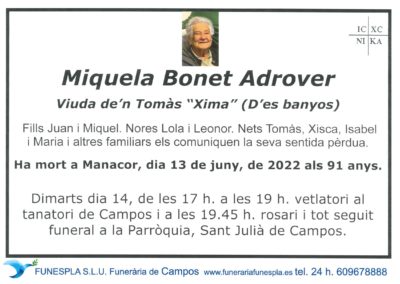 Miquela Bonet Adrover  13-06-2022