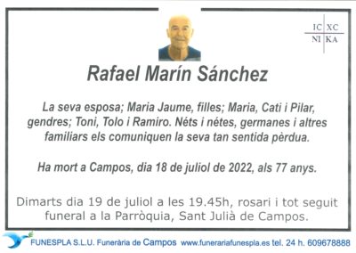 Rafael Marín Sánchez 18-07-2022