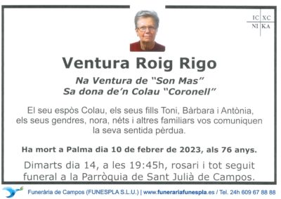 Ventura Roig Rigo 10-02-2023