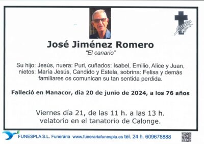 José Jiménez Romero 20-06-2024