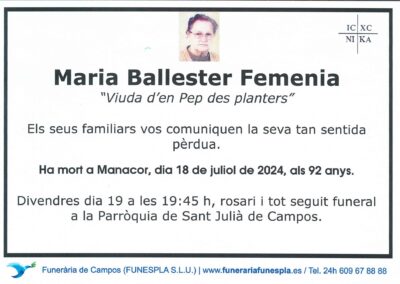 Maria Ballester Femenia 18-07-2024
