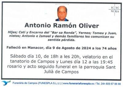 Antonio Ramón Oliver 09-08-2024