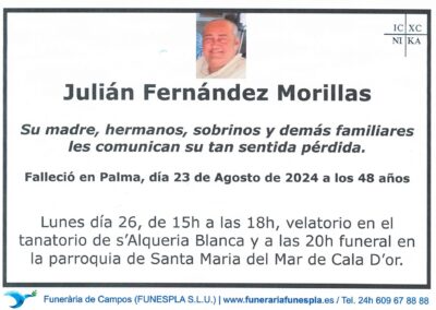 Julián Fernández Morillas 23-08-2024