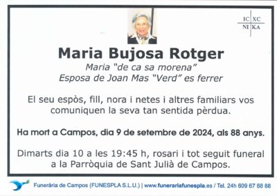 Maria Bujosa Rotger 09-09-2024