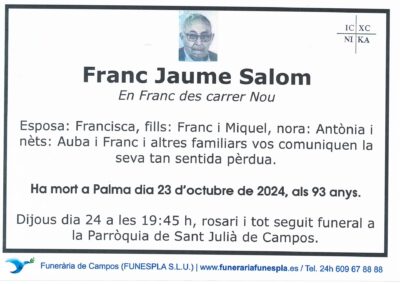 Franc Jaume Salom 23-10-2024