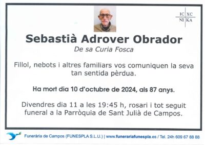 Sebastià Adrover Obrador 10-10-2024