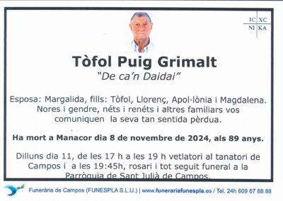 Tòfol Puig Grimalt 08-11-2024